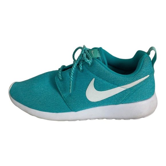 Nike Roshe One Womens 9 Shoes Blue Turquoise Running Athletic Sneakers Norm Core - Picture 8 of 9